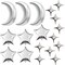 Large Moon & Star Foil Balloon Set – Aluminum Balloons for Baby Showers, Birthdays, Weddings, Graduations, and Anniversary Party Decorations